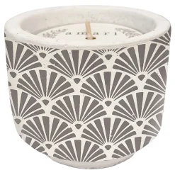 Closeout Sale Grey Patterned Cement Citronella Candle