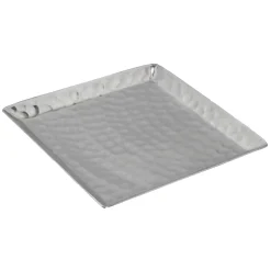 Closeout Sale Hammered Aluminum Decorative Tray, 4.5