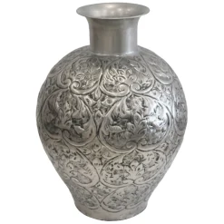 Closeout Sale Silver Metal Floral Vase, 20