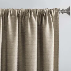Closeout Sale Sun Zero Soraya Dune Thermal Lined Rod Pocket Blackout Curtain Panel, 84
