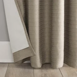 Closeout Sale Sun Zero Soraya Dune Thermal Lined Rod Pocket Blackout Curtain Panel, 84