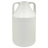Closeout Sale Tracey Boyd White Ceramic Vase With Handles, 9.5