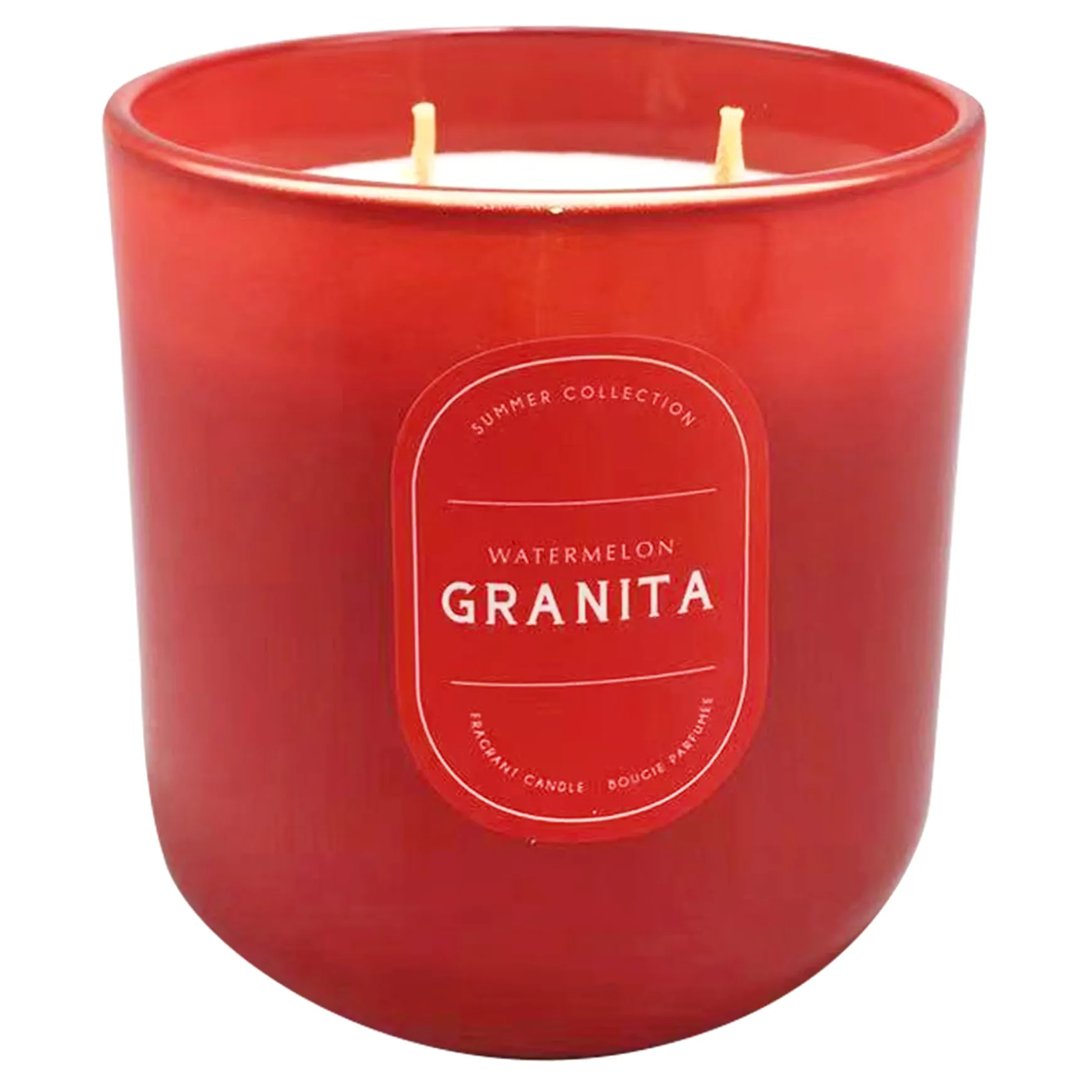 Closeout Sale Watermelon Granita Scented Glass Candle, 12.5Oz