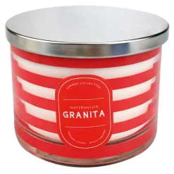 Closeout Sale Watermelon Granita Scented Glass Candle, 16Oz