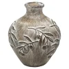 Discount Sale Carved Brown Leaf Vase, 7