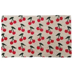 Discount Sale Cherries Bleached Coir Mat, 18 30