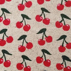 Discount Sale Cherries Bleached Coir Mat, 18 30