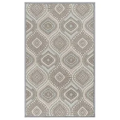 Discount Sale (D407) Contemporary Geometric Ogee Design Accent Rug, 3 5