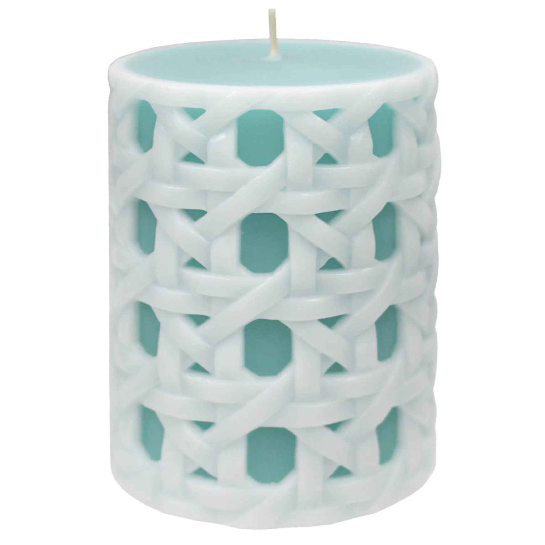 Discount Sale Grace Mitchell Unscented Basket Pillar Candle, 4
