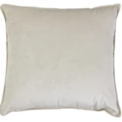 Discount Sale Harry Velvet Light Grey Metallic Whipstitch Throw Pillow, 24