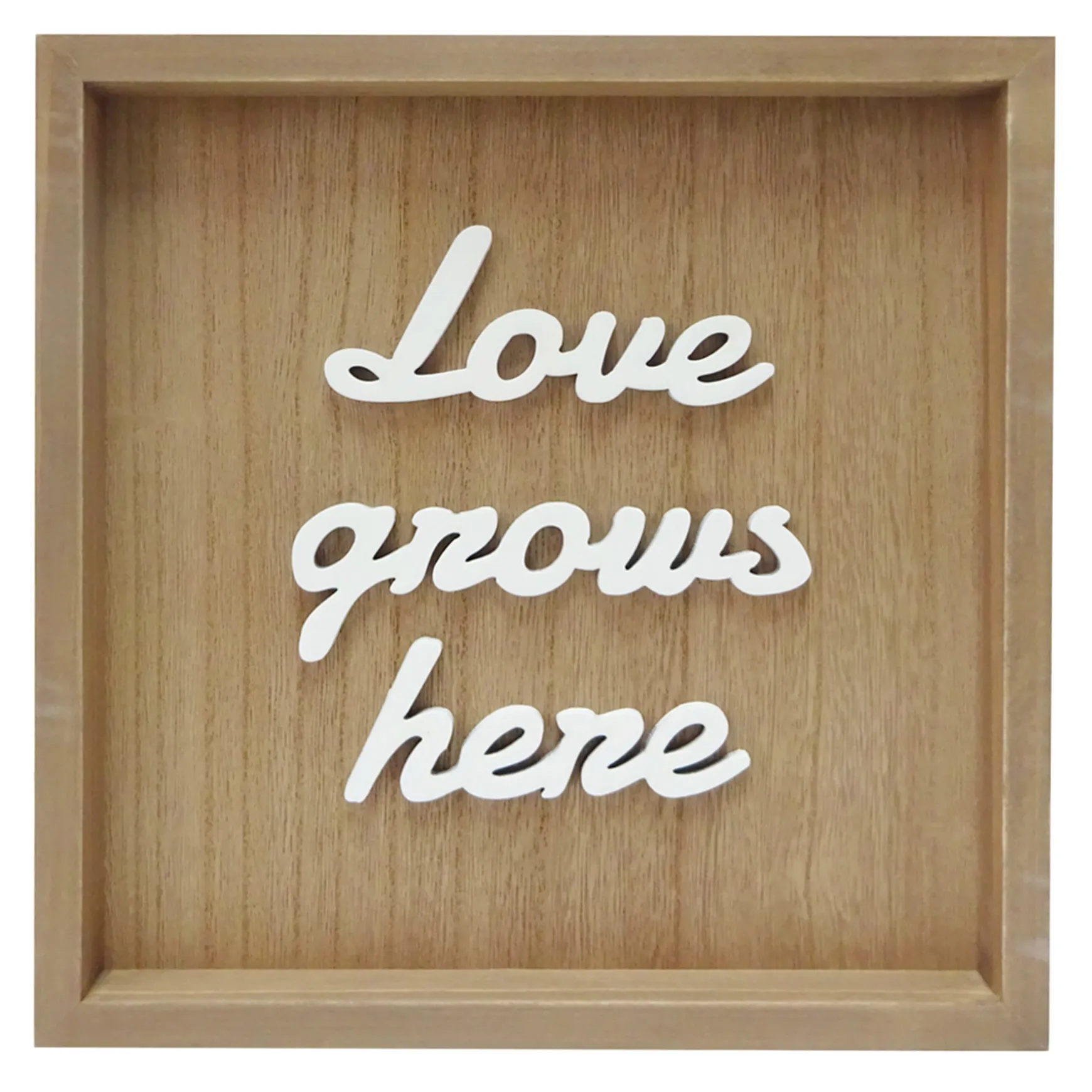 Discount Sale Honeybloom Love Grows Here Wooden Block Sign, 10