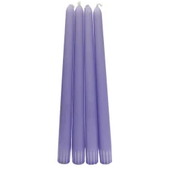 Discount Sale 4-Pack Purple Unscented Overdip Taper Candles, 10
