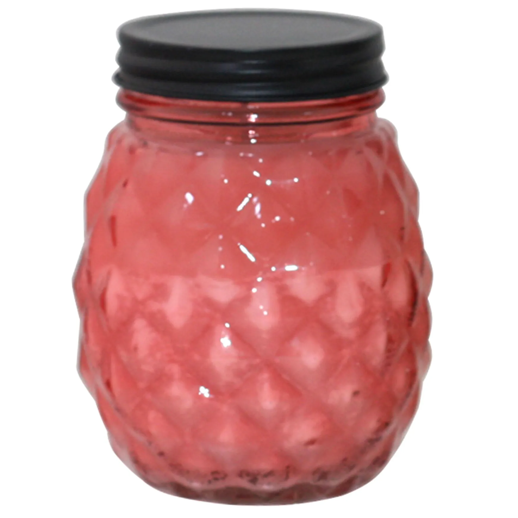 Discount Sale Pink Glass Pineapple Citronella Candle