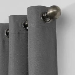 Discount Sale Rockwell Grey Blackout Grommet Curtain Panel, 63