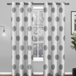 Discount Sale Sedgewick Black Pearl Light Filtering Grommet Curtain Panel, 84