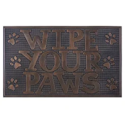 Discount Sale Wipe Your Paws Bronze Rubber Doormat, 18 30