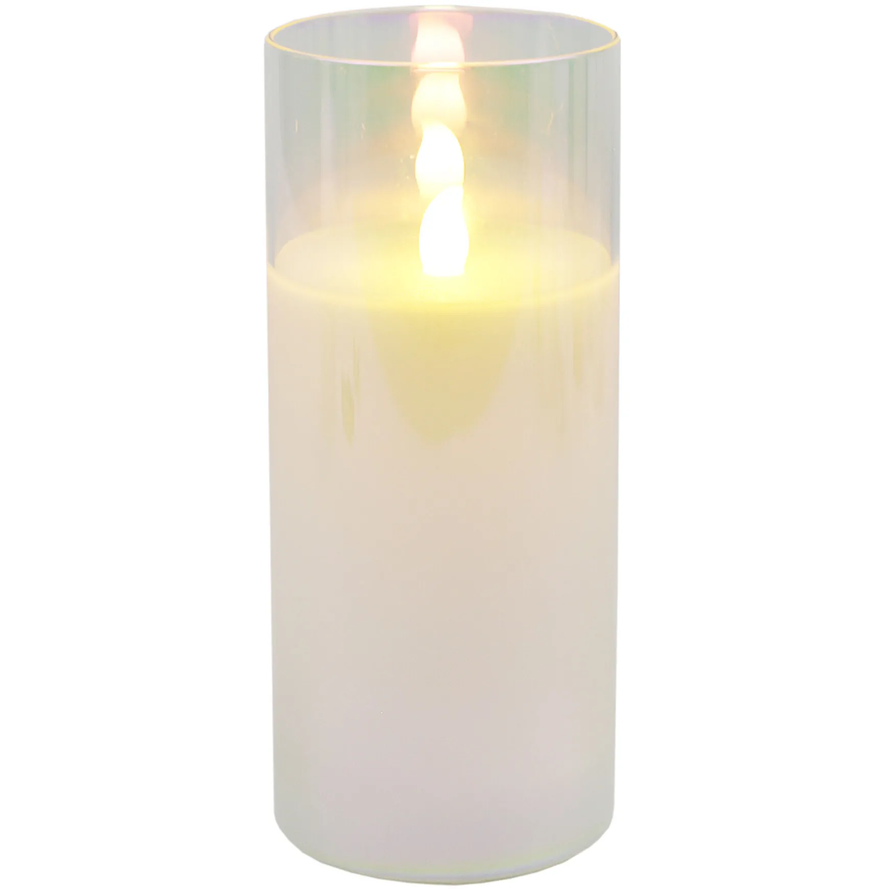 Discount Sale 3X7 Led Glass Wax Candle In Glass Cylinder 6 Hour Timer