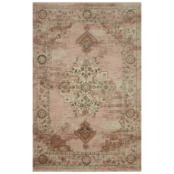 Exclusive (A465) Pink Jeweled Medallion Area Rug, 8 10