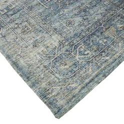 Exclusive (B721) Alana Blue Medallion Accent Rug, 3 5
