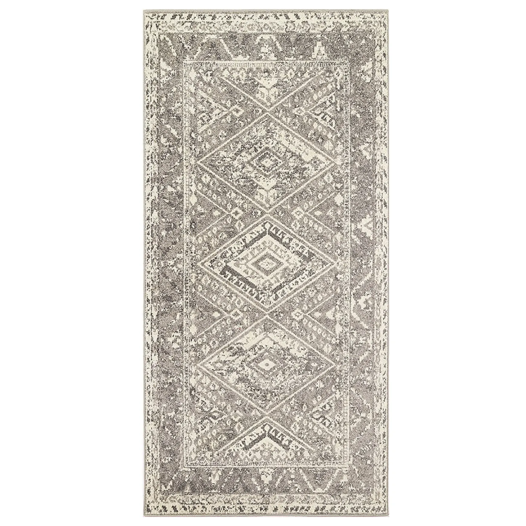 Exclusive (B640) Greta Taupe Diamond Design Accent Rug, 3 5