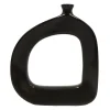 Exclusive Black Open Ceramic Vase, 9.5