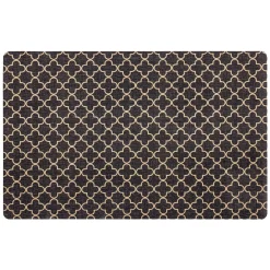Exclusive Black Textured Ogee Kitchen Mat, 23 36