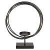 Exclusive Brown Circle Pillar Candle Holder, 15