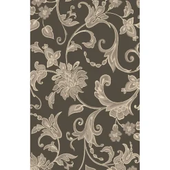 Exclusive (D408) Dark Grey Traditional Floral Design Area Rug, 7 10