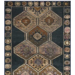Exclusive (D571) Freya Black Medallion Washable Runner, 2 7