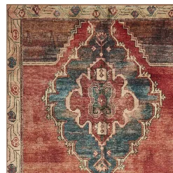 Exclusive (D567) Freya Orange Medallion Washable Accent Rug, 3 5