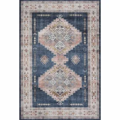 Exclusive (D564) Khloe Blue Medallion Area Rug, 8 10