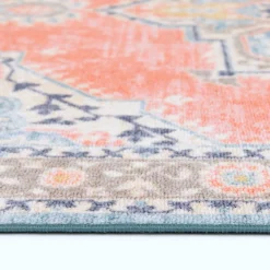 Exclusive (D561) Venus Pink Multi-Colored Medallion Area Rug, 5 7