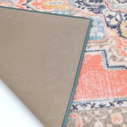 Exclusive (D561) Venus Pink Multi-Colored Medallion Area Rug, 5 7