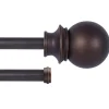 Exclusive Design 36-66 Birkin Oil Rubbed Bronze Double Window Decorative Rod 5/8