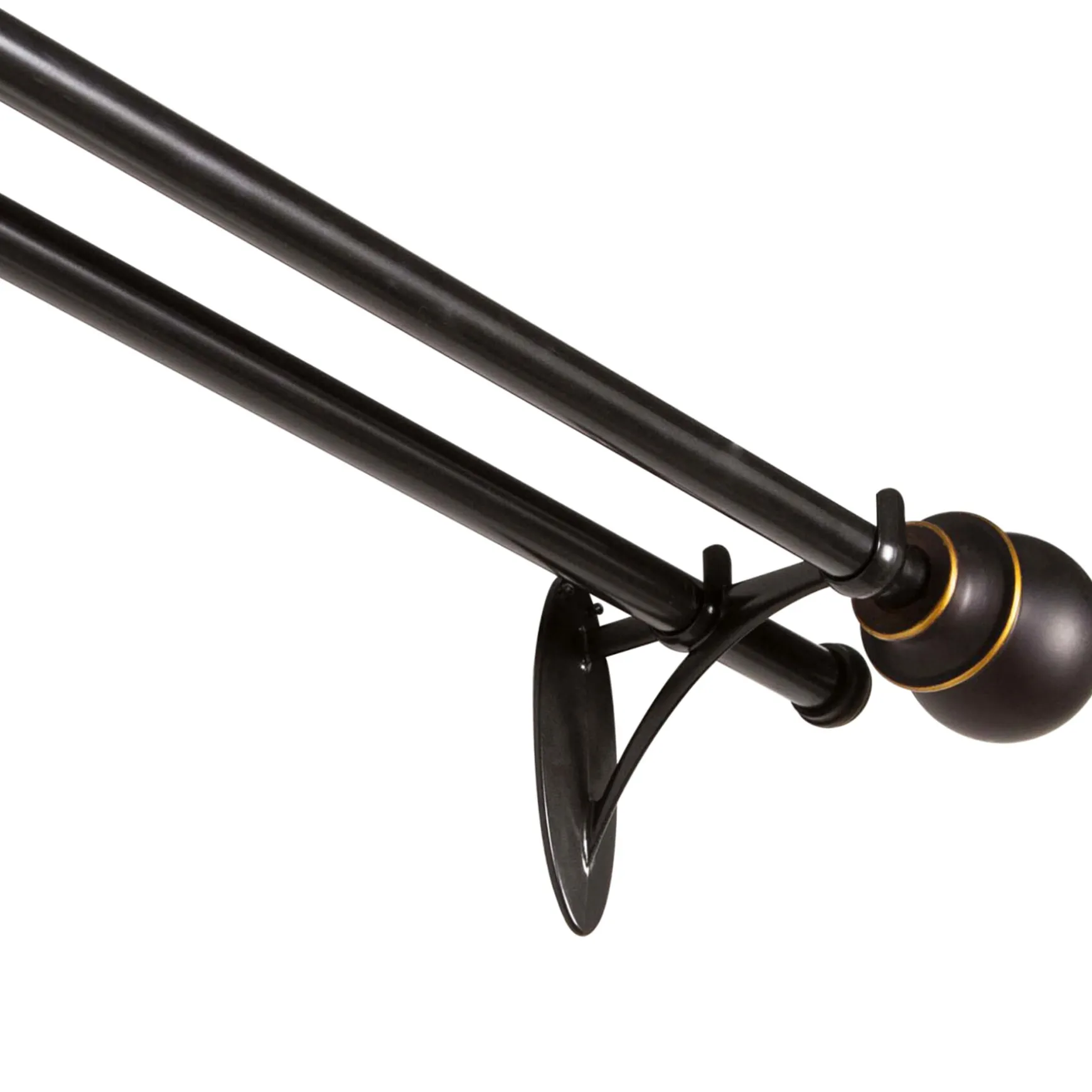 Exclusive Design 36-66 Birkin Oil Rubbed Bronze Double Window Decorative Rod 5/8
