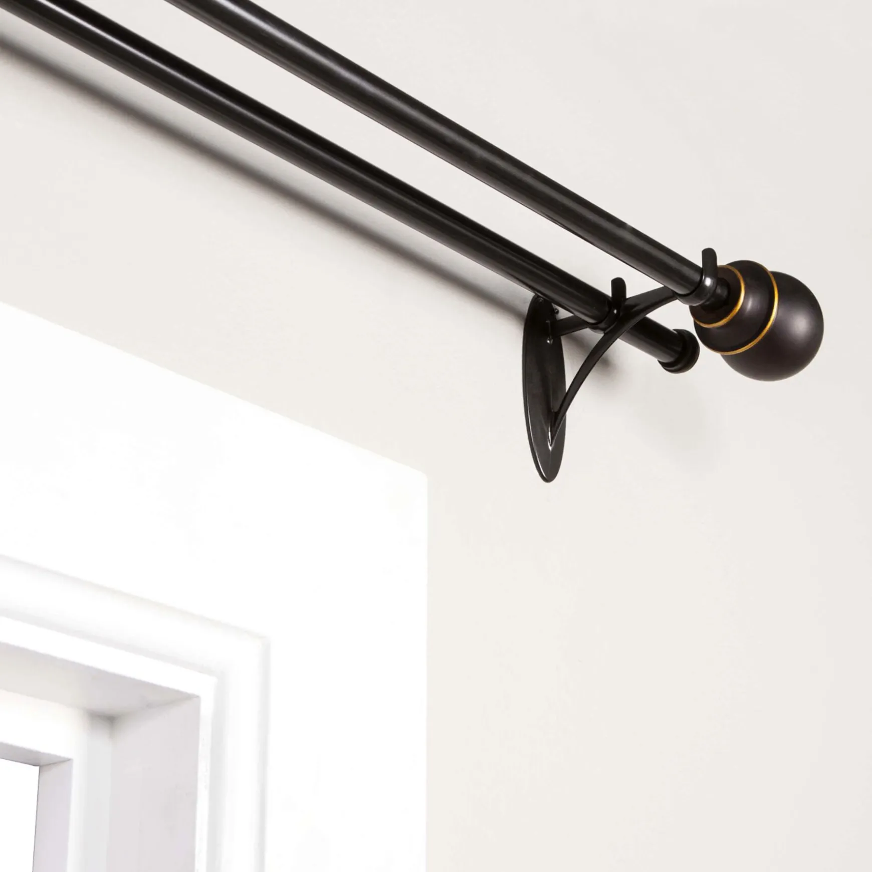 Exclusive Design 36-66 Birkin Oil Rubbed Bronze Double Window Decorative Rod 5/8