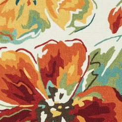 Exclusive Design (A138) Summerton Ivory & Red Floral Hooked Runner, 2 5