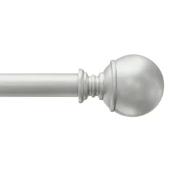 Exclusive Design Alex Ball 36 -72 Adjustable 1/2 Diameter Curtain Rod, Nickel Finish