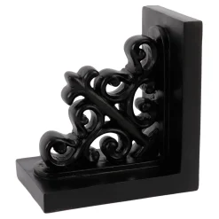 Exclusive Design Black Scroll Bookend, 5.5