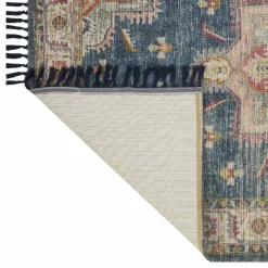 Exclusive Design (E338) Baden Blue Medallion Outdoor Area Rug, 5 7