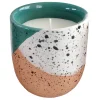Exclusive Design Green Colorblock Ceramic Citronella Candle, 3