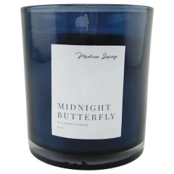 Exclusive Design Laila Ali Midnight Butterfly Scented Glass Jar Candle, 8Oz