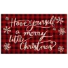 Exclusive Design Merry Little Christmas Buffalo Check Doormat, 17 27