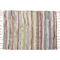 Exclusive Design Multicolored Pastel Chindi Fringe Accent Rug, 20 30