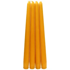 Exclusive Design 4-Pack Yellow Unscented Overdip Taper Candles, 10