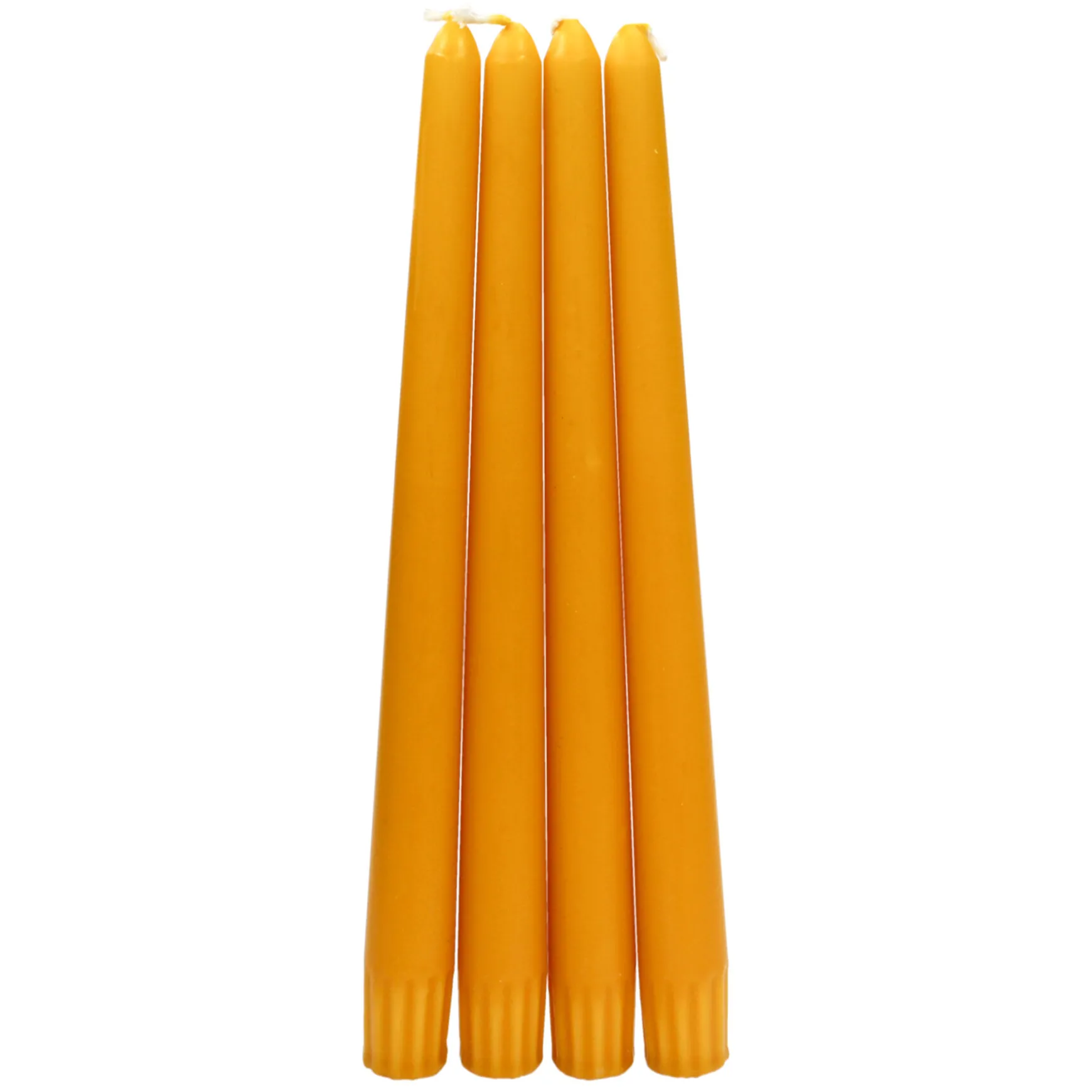 Exclusive Design 4-Pack Yellow Unscented Overdip Taper Candles, 10
