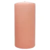 Exclusive Design Pink Unscented Overdip Pillar Candle, 6