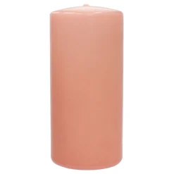 Exclusive Design Pink Unscented Overdip Pillar Candle, 6