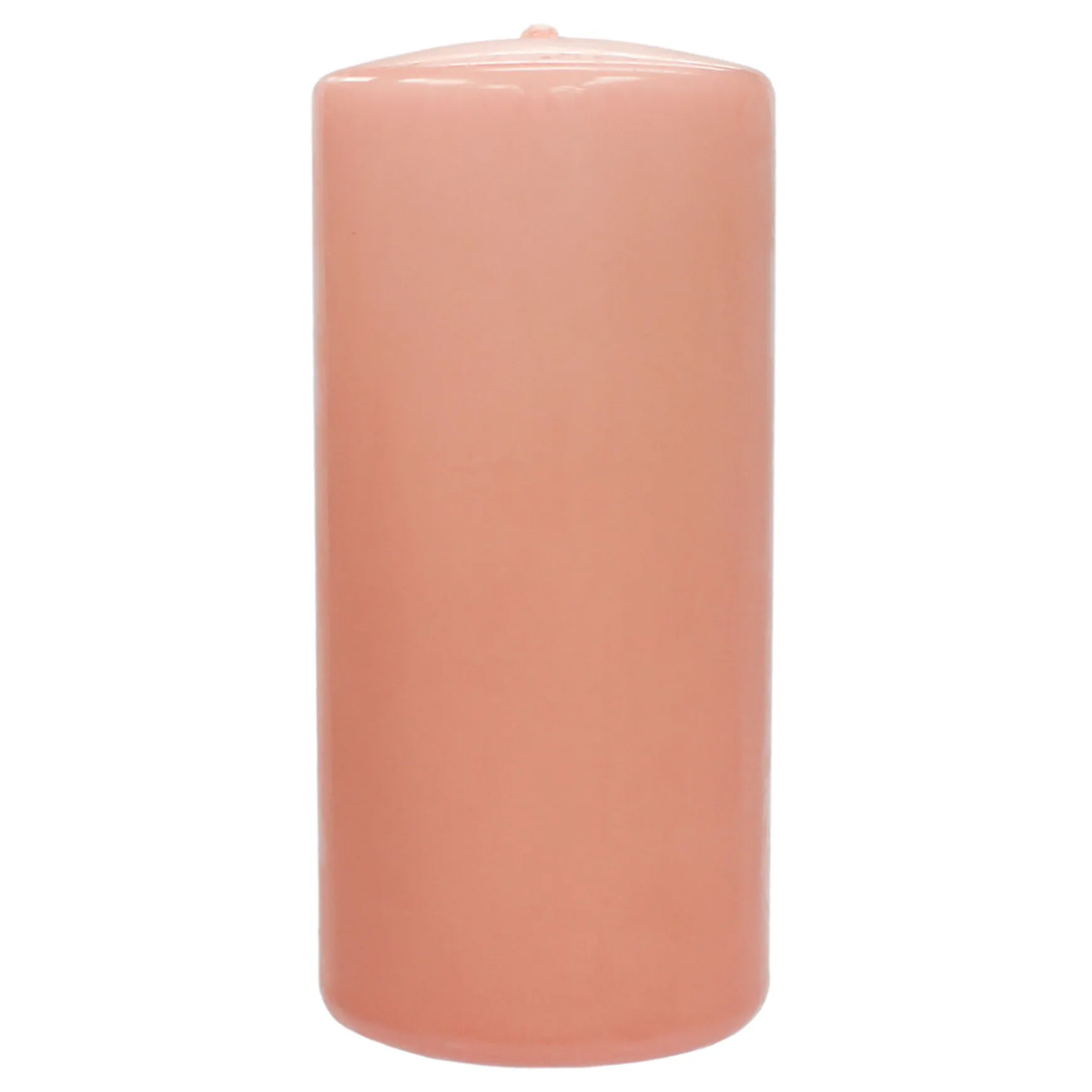 Exclusive Design Pink Unscented Overdip Pillar Candle, 6