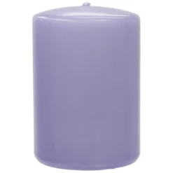 Exclusive Design Purple Unscented Overdip Pillar Candle, 4